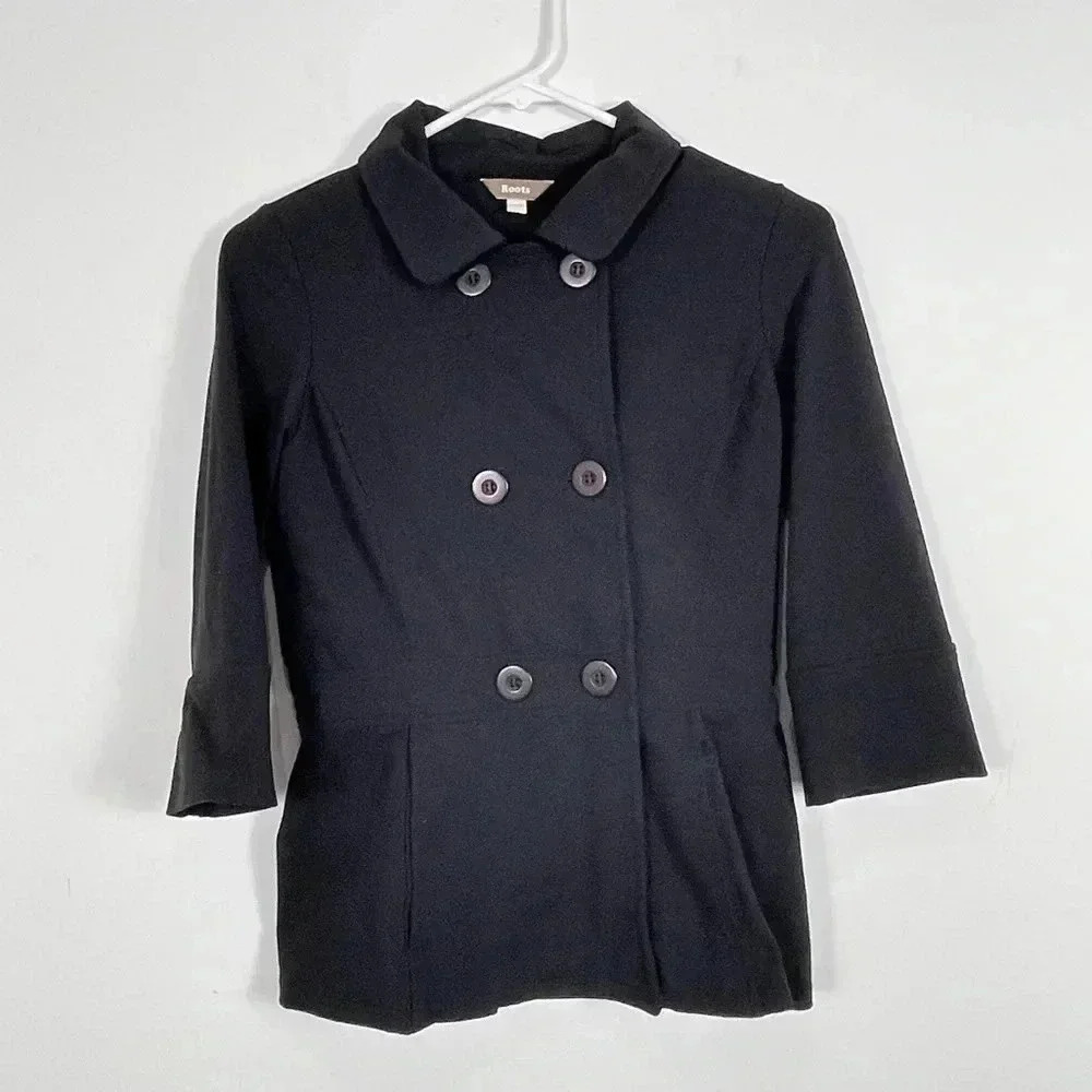❤️ Roots double breasted coat Size XS